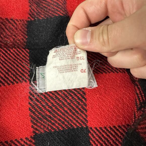 Vintage Codet Jacket Men’s Medium Buffalo Plaid Red Black Wool Hunting - Picture 9 of 16